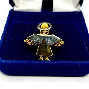 IMC 95 Angel Brooch Pendant Chain Necklace Gold Silver​​​​​​